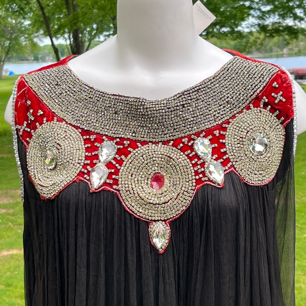 NWT Minahil glamorous beaded and sequined maxi M - Picture 2 of 11